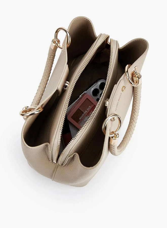 Flora Bella By Shoexpress TAUPE Women Zipper Tote Bags for Women | Best Price UAE